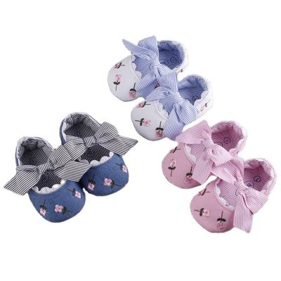 China 2021 other cute bow baby cotton soft bottom non-slip embroidered shoes for sale