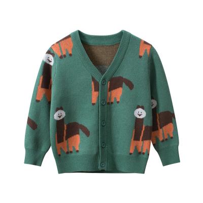 China 2021 Fashion Breathable Cartoon Printing Long Sleeve Kids Boys Sweater Coat for sale