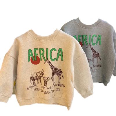 China Anti-wrinkle winter new Korean version cartoon letter print scratch velvet boy cute sweater for sale