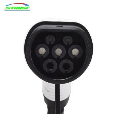 China Lightweight Standard Electric Car Plug 7.5KW High Quality Type - 2 Ev Single Phase Charger Cable for sale