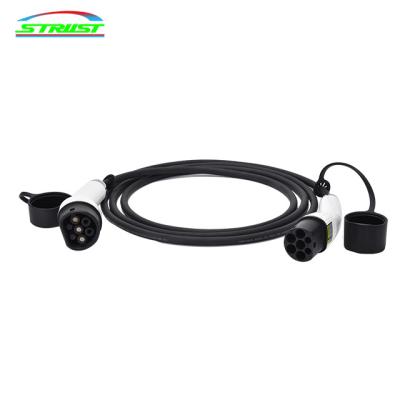 China Charging Electric Vehicle Car IEC62196 16A 1P 3.5KW 220V/AC Type2 to Type2 Trusted EV Cars Charging Cable for sale