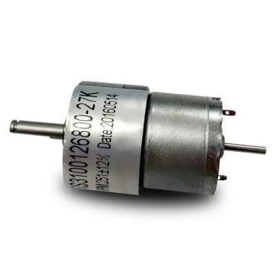 China Totally Enclosed 27RS310 gearbox 27mm dual shaft 12v 24v dc gear motor for air cooler for sale