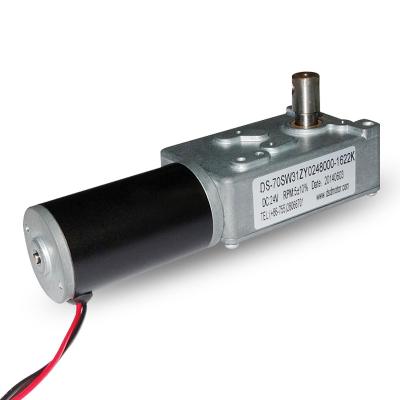 China Totally Enclosed 10nm  high torque 20kg.cm  12V 50w Self Lock worm gearbox  dc motor for fire equipments for sale