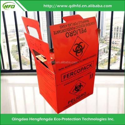 China Waterproof medical equipment biohazard cardboard safety boxes for sale for sale