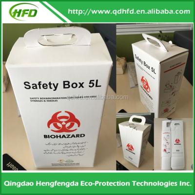 China Biological And Hospital Waterproof Waste Medical Safety Incinerator Box For Syringes for sale