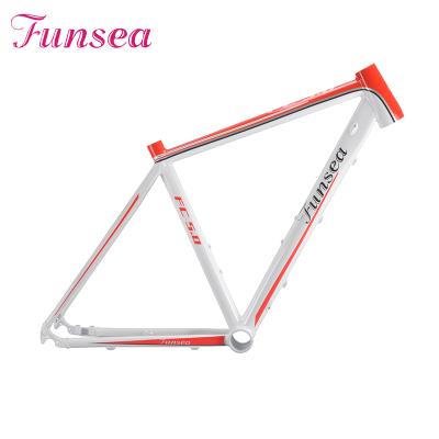 China Road Bikes Professional Customized China Supplier OEM Price Five Colors Steel Cheap Alloy Road Bicycle Frame 700c 6061# For Euromarket for sale