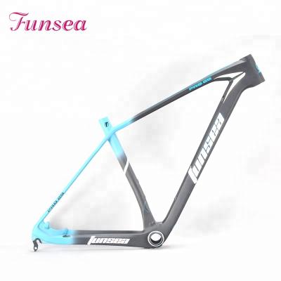 China Funsea China Materials Mountain Bikes OEM ODM T700 High Quality Aluminum Carbon Fiber Inclined Mountain Bikes Bike Frame mtb carbon frame for sale