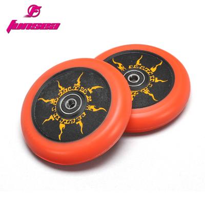 China 2pcs high quality 88A/ABEC-9 strong scooter wheels stunt scooter supporting chromoly alloy 110mm scooter wholesale wheels for kick scooter for sale