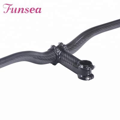 China Mountain Bikes Funsea Rise 20mm Weight 140g (640mm) Width 580--700mm carbon down hill handlebar carbon fiber mtb handlebar for sale