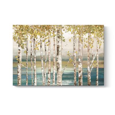 China Factory Direct Sales Modern Abstract Painting Landscape Forest Canvas Panel Wall Art View for sale