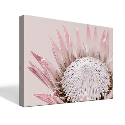 China Modern Custom Minimalism Nordic Pink Flower Picture Canvas Prints For Living Room Decor for sale