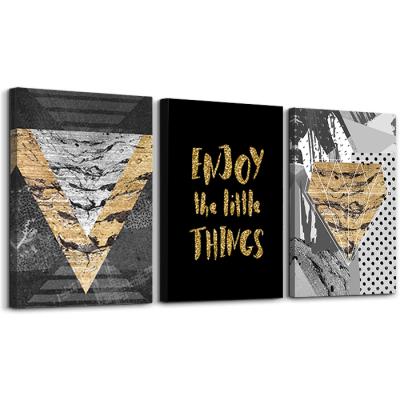 China Nordic Modern Home Decor Enjoy The Little Things Quotes Posters Giclee HD Print Motivational Canvas Wall Art for sale