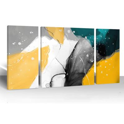 China Abstract Modern Triptych Set Canvas Wall Art Prints Abstract Oil Painting For Living Room Wall Decor for sale