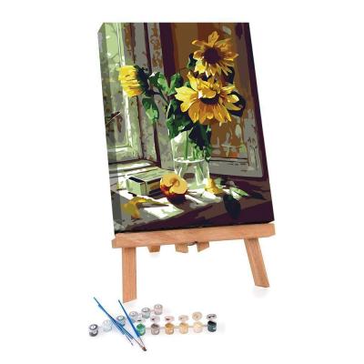 China Beautiful Abstract Sunflower Custom Made Modern DIY Hand Painted Digtal Art Acrylic Paint by Numbers 40x50 for sale