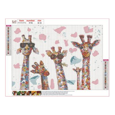 China Modern 5D DIY Crystals Bead Cartoon Animals Giraffe Diamond Painting By Number Kits For Room Decor for sale