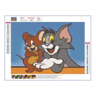 China Wholesale Modern Mouse Tom and Jerry DIY 5D Diamond Painting Cartoons Anime Cat Kits For Kids Gift for sale