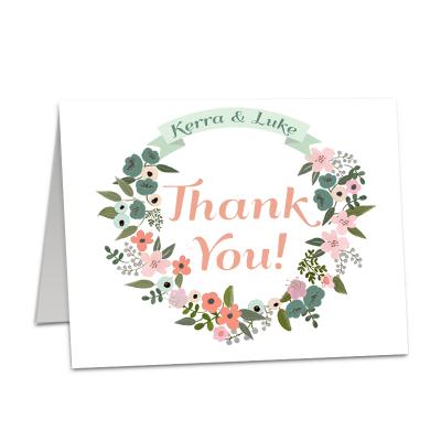 China USA Blank 4 x 6 Floral Bulk Thank You Cards for Men and Women for sale