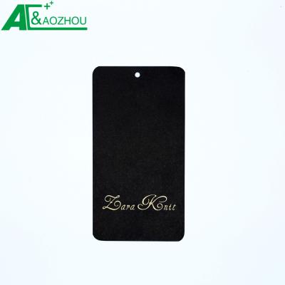 China Custom Sustainable Hot Foil Stamp Label Apparel Tag With Free Design for sale