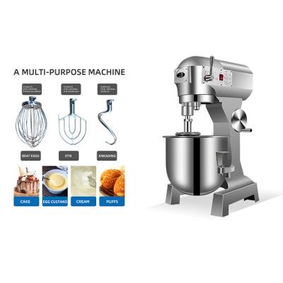 China Snack Plant 10L 15L 20L 25L 30L 40L Planetary Electric Food Mixer Dough Mixer for sale