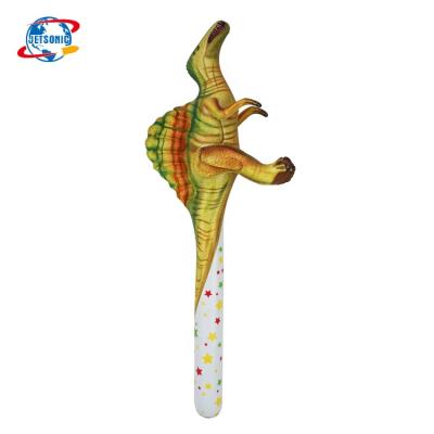 China Dinosaur Sticks 92cmH Cheering Person Cheering Dinosaur Floating Toy Inflatable Party Toy for sale