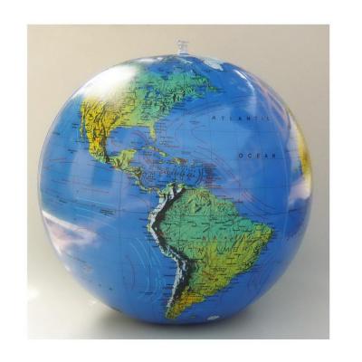 China JADF-067 JETSONIC Inflatable Geographic Blue Inflatable Globe Map World Teaching Valve 4-7 Days Safe Repair Correction for sale