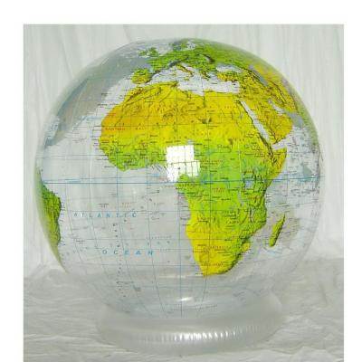 China CE Clear PVC Inflatable World Map Globe Inflatable Globe For Education Office for sale