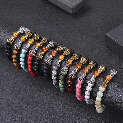 China Hot Selling Natural Stone Bracelet Frosted Stone CLASSIC Tiger Eye Bead Bracelet from Lateefashion OEM Amazon for sale