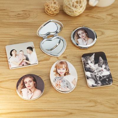 China Birthday Gift DIY Photo Magnifying Mirror to Trace Custom Photo Frame Makeup Mirror Girlfriend Valentines Day Gift for sale