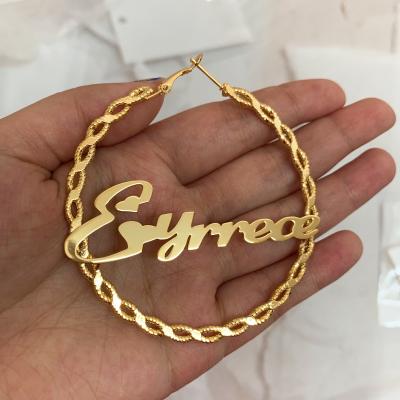 China Europe and America OEM Custom Earrings Duoying Large European and American Popular Jewelry Twist Earrings for sale