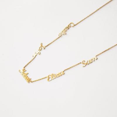 China CLASSIC Personalized Custom Multiple Name Combination Necklace Family Stainless Steel Jewelry 1-6 Name Necklace for sale