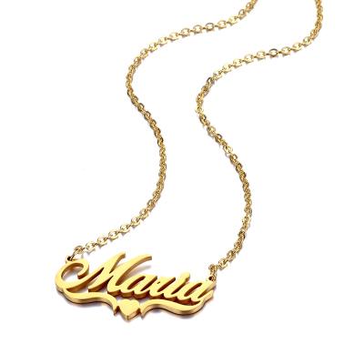 China 2021 New CLASSIC Stainless Steel Jewelry Custom Name Fashion Necklace Personalize Lovers Name Necklace for sale