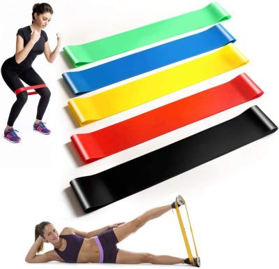 China Gym Exercise Custom Logo Fitness Bands Rubber Resistance Set Rubber Band 5 Colors Latex Resistance Bands for sale