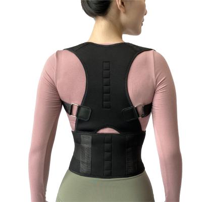 China Neoprene Back Braces Men Women Seat Corrector Back Support Shoulder Strap Hump Brace Belt for sale