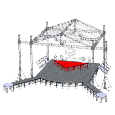 China Exhibition.Event. Trade fair. Theatre.Stadium G44P Aluminum Truss Stage Lighting Truss For Exhibitions Trade Show Roof System Theater Building Display for sale