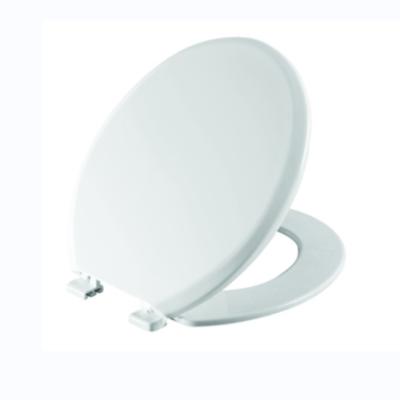 China Slow-Close Hinged Round Toilet Seat Cover Made of Polypropylene for Modern Bathrooms for sale