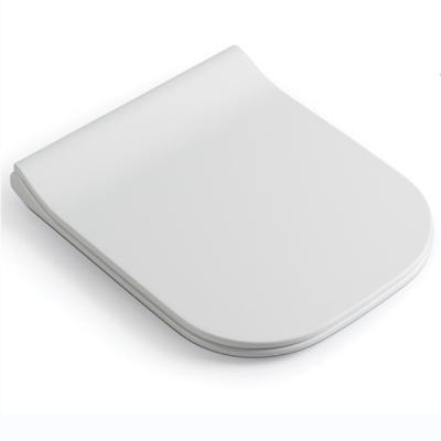 China Sustainable Characteristics Square Shape Urea Soft Close Toilet Seat For Sanitary Ware for sale