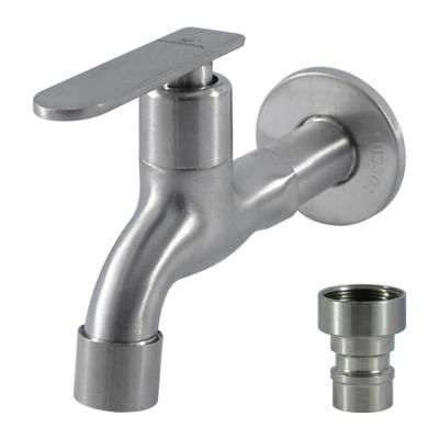 China Accesorio de grifo de baño SUS304 grifo de cuenca de acero inoxidable para lavado de cara moderno en venta