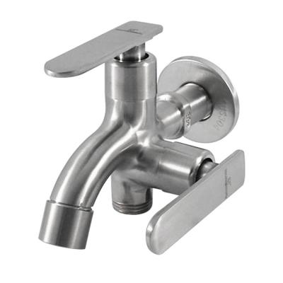 China 304 Stainless Steel Monochrome Single Lever Kitchen Faucet with Single Outlet Sink for sale