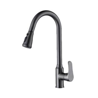 China Flexible Hoses For Modern Design Single Handle Pull-Out Kitchen Faucet And Sink Tap for sale