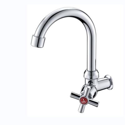 China Economic Single Handle Cold Kitchen Sink Water Faucet With Chrome Plated ABS Plastic for sale