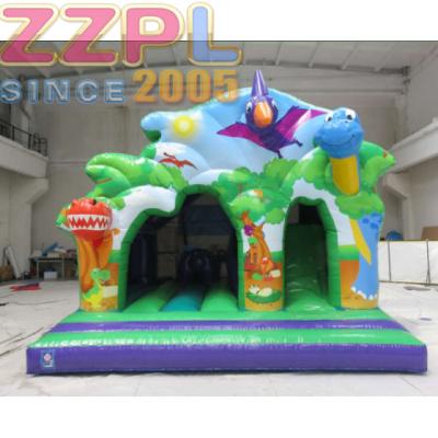 China Commercial PVC Inflatable Animal Bouncer Dino Play and Combo Slide Inflatable Bouncer for sale