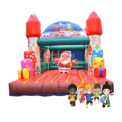 China Custom Outdoor Playground Christmas Inflatable Bouncer , Inflatable Bouncer Castle For Christmas for sale