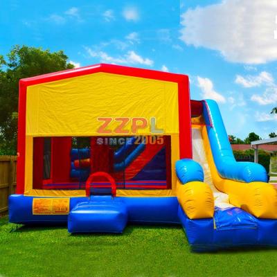 China PVC ZZPL Frozen Inflatable Bouncer and Combo / Slide Frozen Bouncy Castle with Slide for sale