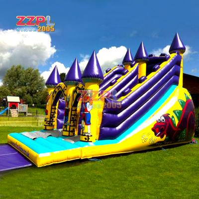 China PVC Dragon Bouncy Slide Kids Adults Inflatable Jumping Dry Slide For Sale for sale