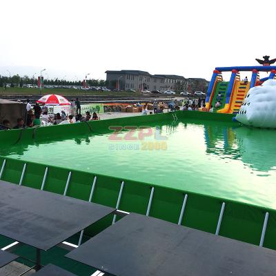 China Outdoor PVC Metal Frame Swimming Pool / Above Ground Metal Swimming Pool For Family Use for sale