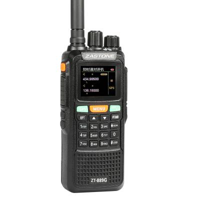 China Dulplex radio mode 10w handheld transceiver GPS dual band two way tlakie Zastone ZT-889G walkie talkie for sale