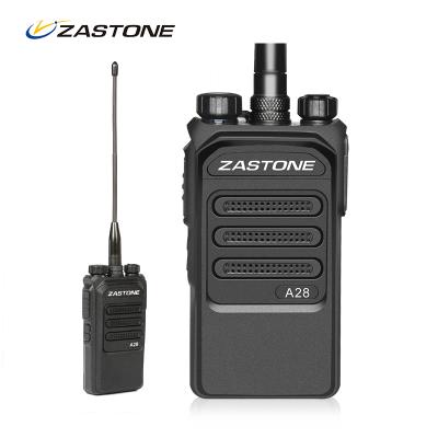 China ZASTONE 2017 New Fashion Design 2 Antennas A28 10w 3800mah 16ch Two Way UHF Radio A28 Black Color for sale