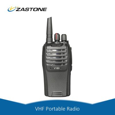 China 2018 ZASTONE V180 7W 16ch good quality stable communication VHF or UHF 2200mah stable police handheld two way radio for sale