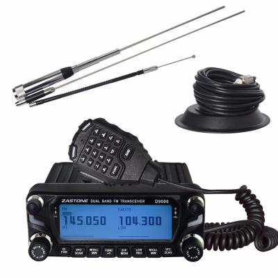 China Zastone D9000 50W Car Walkie Talkie 50km UHF VHF Car Radio Mobile Transceiver Not Include D9000 Antenna for sale