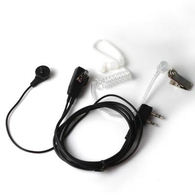 China In-Ear 2 Pin Acoustic Air Flexible Transparent Tube Headset Walkie Talkie Earpiece for sale